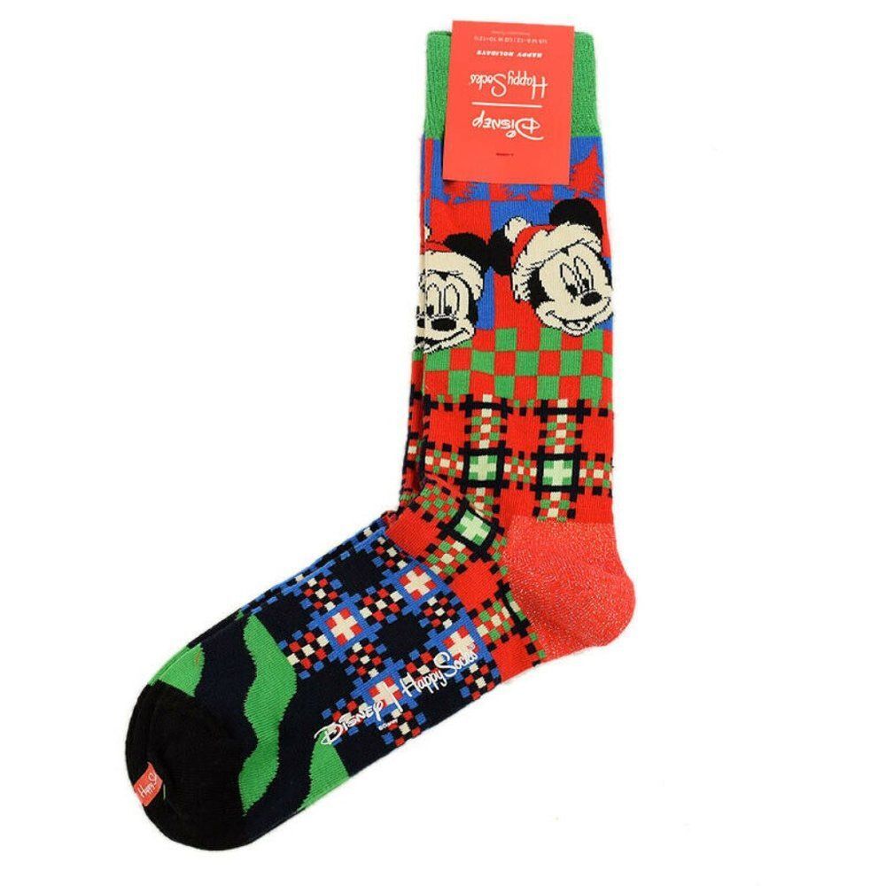 Happy Socks Disney Mickey Crew Socks 'Tis the Season NWT